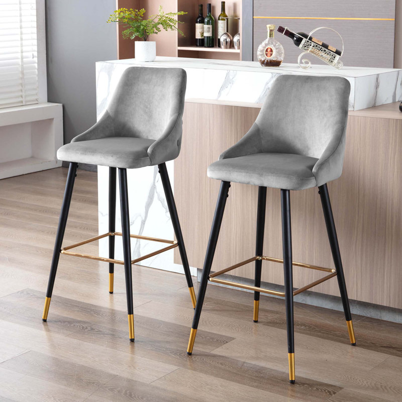 Tabouret de bar 19 po Wilhite, Gris, Tabouret de bar (siège d’une hauteur de 30 po)