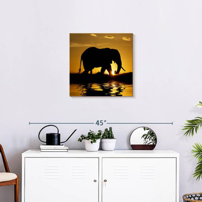 Brampt Elephant Silhouette At Sunrise In Kenya