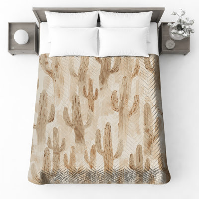Desert Cactus Pattern Bedding Cactus Bedspread Nature