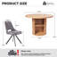 Modern Round Dining Table Set for 4, 110cm Wooden Kitchen Table with Storage Base & 4 Upholstered Dining Chairs, Multiple Styles & Colours Available-290974601