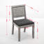 Ensemble de 2 chaises d'appoint de salle à manger à structure en bois avec dossier en rotin et pieds robustes-545495892