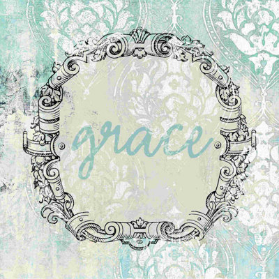 Floral Circle Drab - impression sur toile tendue