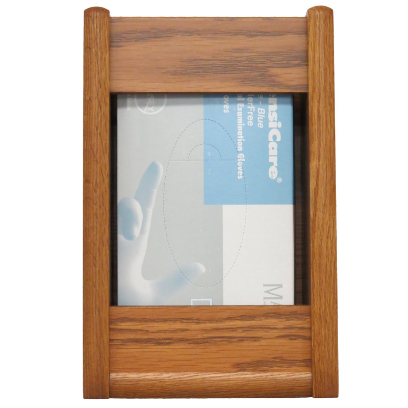 Vanguilder Bathroom Storage Container, Medium Oak Finish, Square Opening