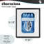 «Blue Sardine Tin Over Stripes», reproduction encadrée sous verre, design par Daphne Polselli-2108943765-2108943764