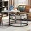 Table basse circulaire avec plateau relevable circulaire et rangement-1833765577-1833765589