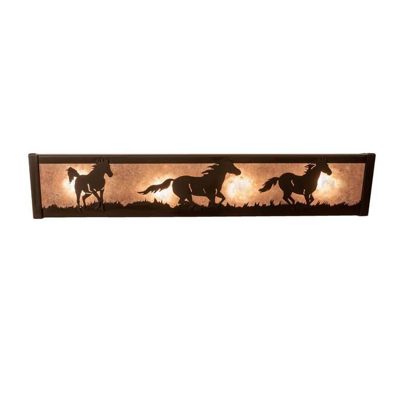 - Light Vanity Light, 4.5" H x 24" W x 5.5" D, Silver, Oil Rubbed Bronze