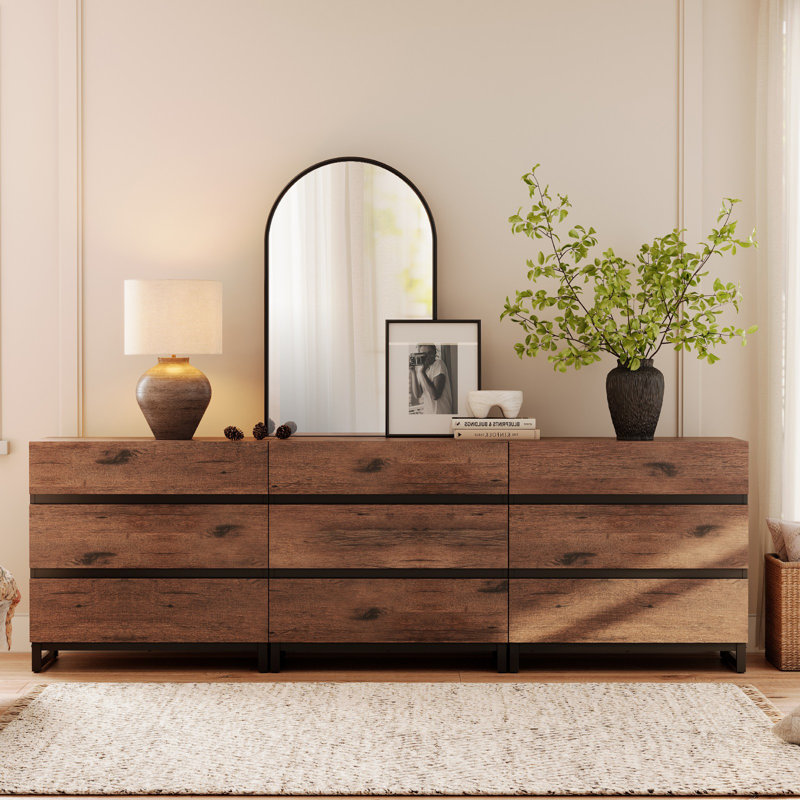 Commode en bois Aadam, Brun
