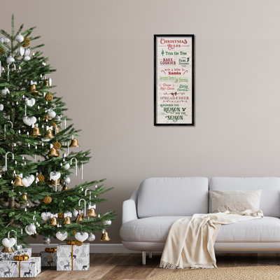«Rustic Christmas Rules», art mural sur toile par Amanda Murray
