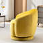 Fauteuil demi-tonneau pivotant en velours moderne avec motif plissé et coussin épais rembourré-132397937