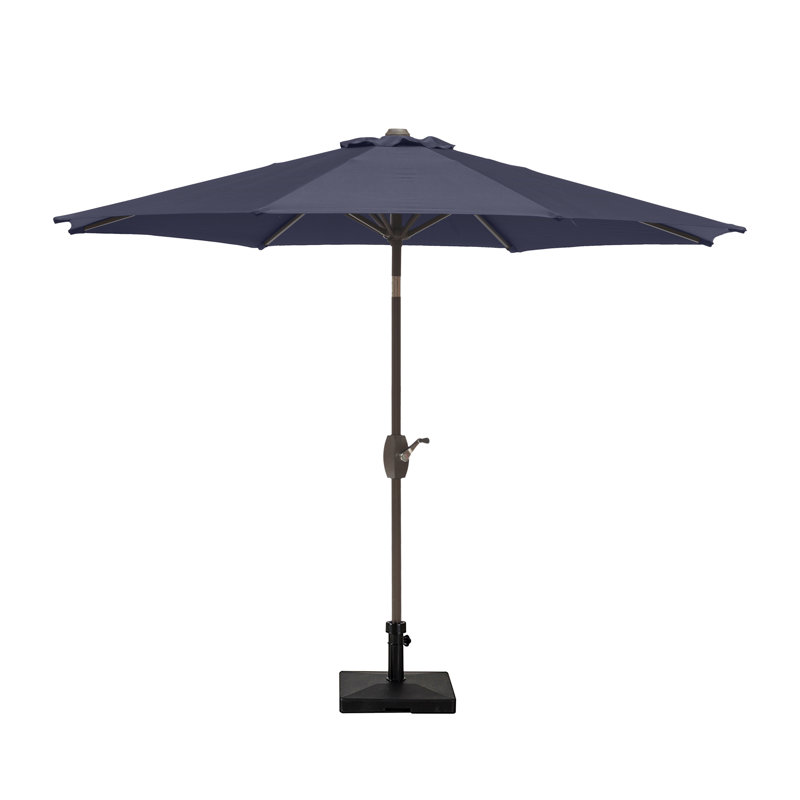 Parasol de marché avec base autoportante 108 po Pierpoint, Bleu marine