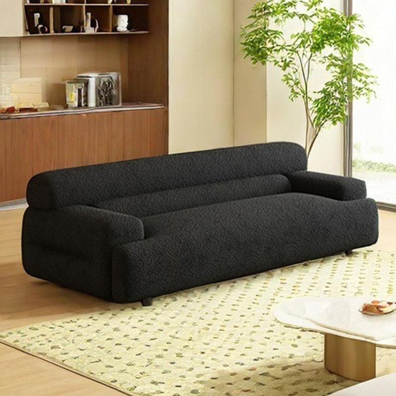 CanapÃ© franÃ§ais, H 28,34 po x l 82,67 po x P 37,4 po, 3, Noir, noir, noir, noir