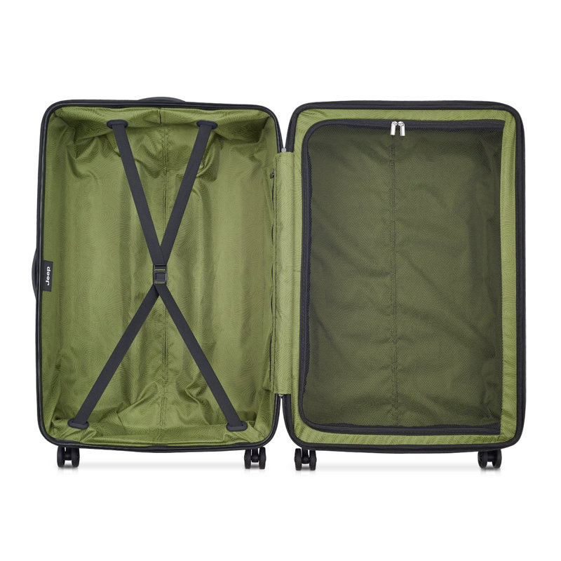 Ensemble de 3 valises rigides extensibles Delsey Jeho JHOO4C avec valises de transport, moyennes et grandes