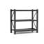 Étagère à 3 tablettes industrielle de 63 po de hauteur, étagère robuste en acier réglable de l 67 po x P 19,7 po x H 63 po