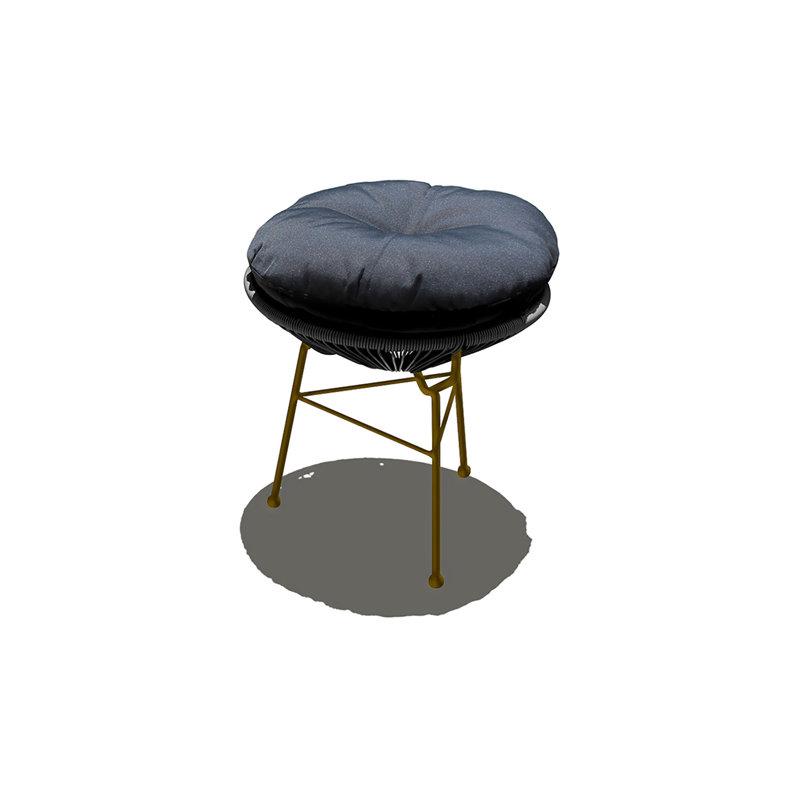 Acapulco Outdoor Round Side Table, Black, Candy Apple