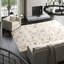 Hand-Knotted High-Quality White and Brown Area Rug