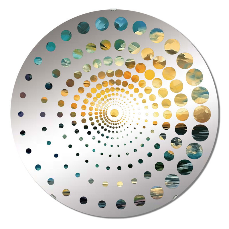Veralynne - Miroir mural spiralé, 31,4 po x 31,4 po