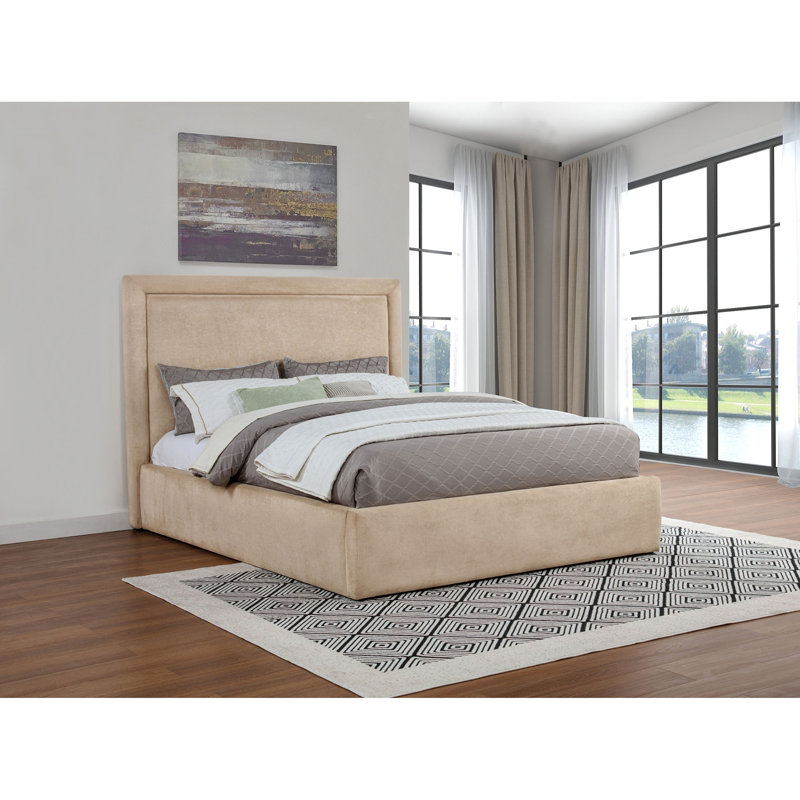Upholstered Platform Bed, King
