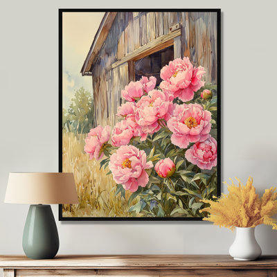 Peonies In The Barnyard Breeze I - Peonies Wall Decor