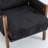 Quinze Mid Century Modern Upholstered Chenille Solid Wood Accent Armchair-152621365