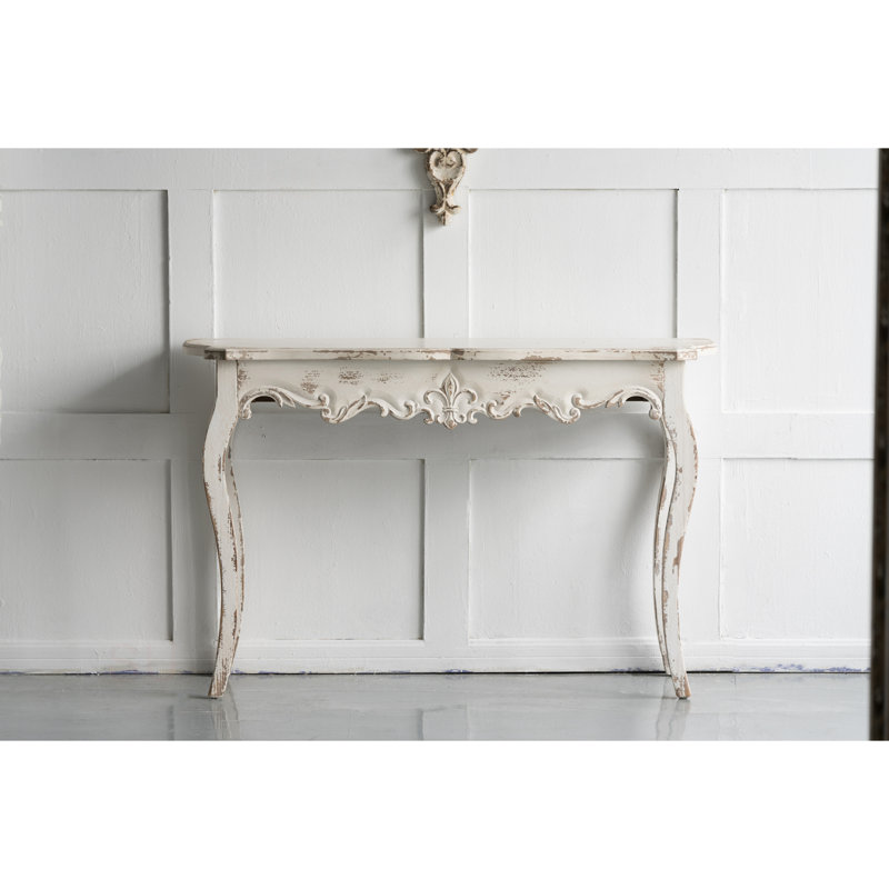 Console Slimline Whitewash, pour le couloir, le salon, la chambre à coucher