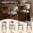 Upholstered Solid Wood Barstool Chair-848253282