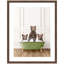 «Three Bear Cubs in Transitional Bathaign» par Amy Peterson, reproduction d'art encadrée