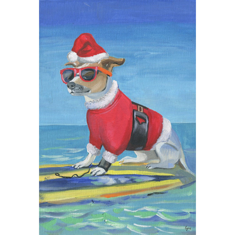 Santa on the Water 1 Piece Wrapped Canvas Painting, 91cm H x 61cm W x 3.81cm D