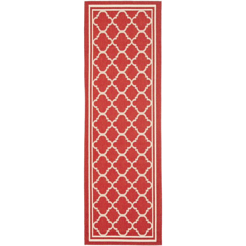 Herefordshire Performance Geometric Indoor/Outdoor Area Rug, Runner 2'3" x 20'
