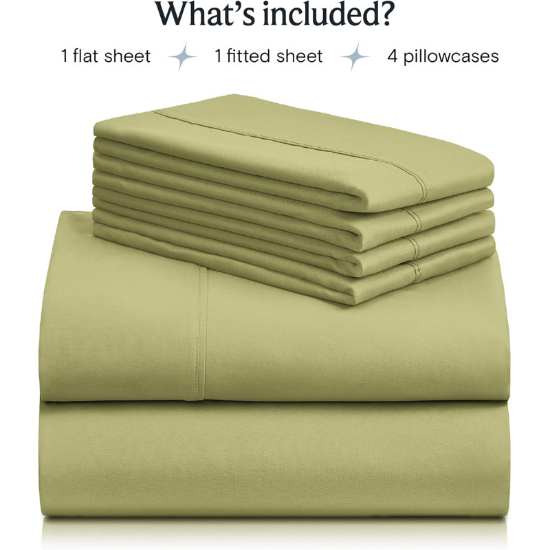 Luxclub 3 PC Lime Twin XL Silky Soft Cooling Extra Deep Pocket Performance Sheet Set, Lime