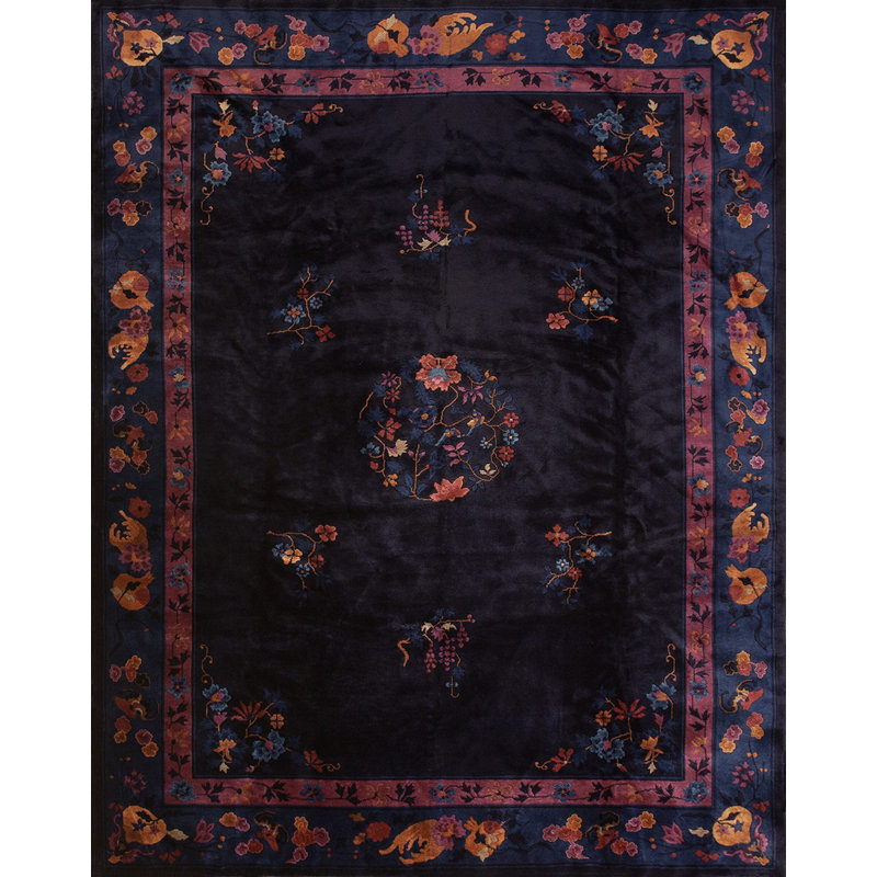 Tapis antique chinois en laine noué à la main de style antique des années 1920