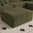27.55'' Inch Oversized Ottoman For Couch, Corduroy Upholstered Footrest With Compressed Memory Foam, Modular Sectional Cloud Pouf, No Assembly Required, DIY Combination, Green-1072832057