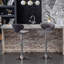 Élégant tabouret de bar rembourré en velours avec pivot et hauteur réglable, pour tout comptoir de bar ou de cuisine-586687762