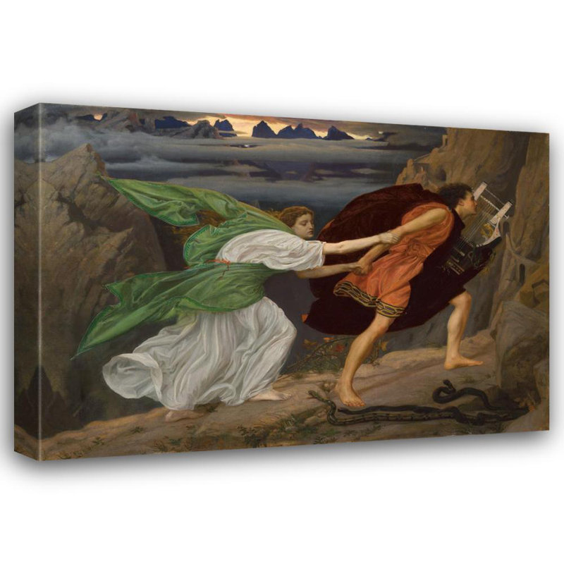 «Orpheus and Eurydice» par Edward John Poynter - Art mural sur toile tendue avec châssis, H 24 po x l 17 po
