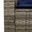 5 Piece Patio Sofa Set With Cushions Stackable Poly Rattan-1471295524