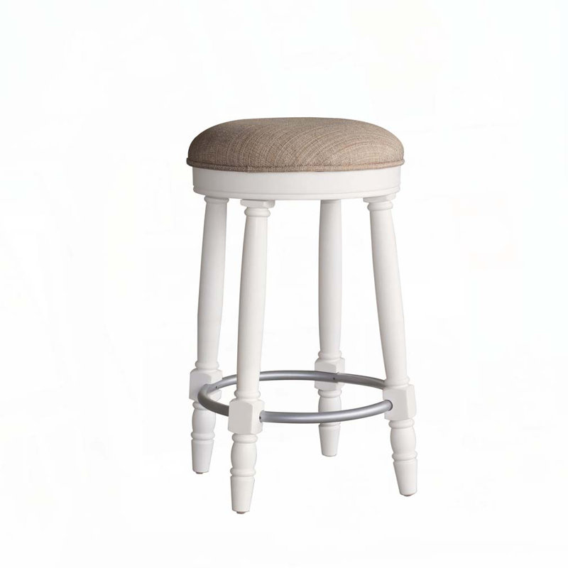 Tabouret de bar pivotant à 360 °, Brun, Blanc