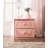 Charming Wooden Nightstand With Heart-Shaped Drawer Pulls And Delicate Accents, Perfect For A Princess Room.