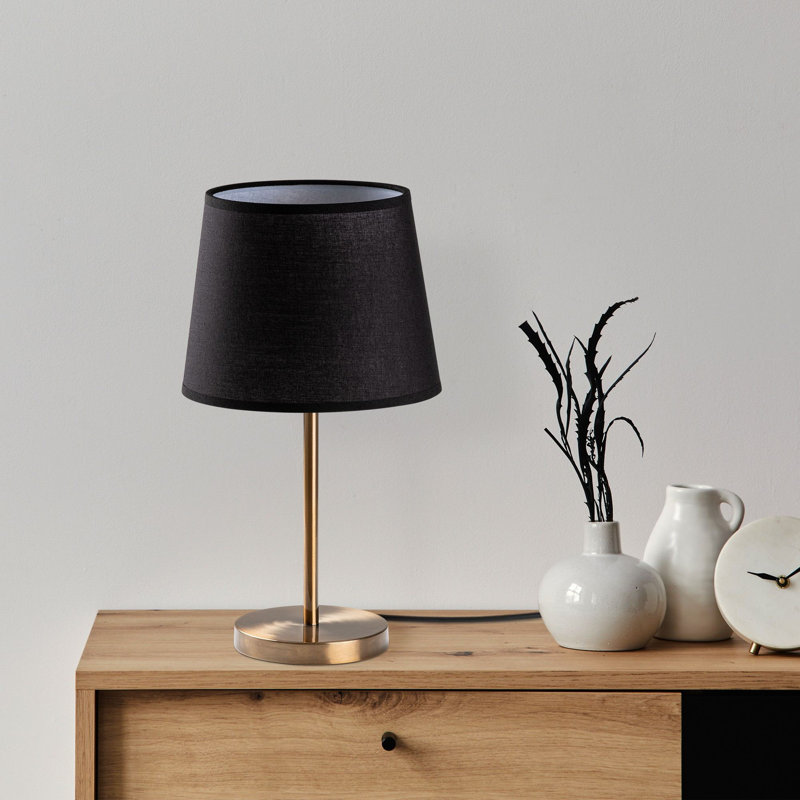 Elegant Table Lamp Set (2 Pieces), Antique Finish, 8.3 x 8.3 x 15.4 inches | Metal Body with Fabric Cap, E27 Socket, Max 40W | Perfect for Living Room, Bedroom, or Hotel Décor, Stylish and Functional Lighting