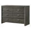 Mobilier de chambre à coucher 1 tiroir rustique contemporain à 6 tiroirs de rangement à finition grise rustique-80679715