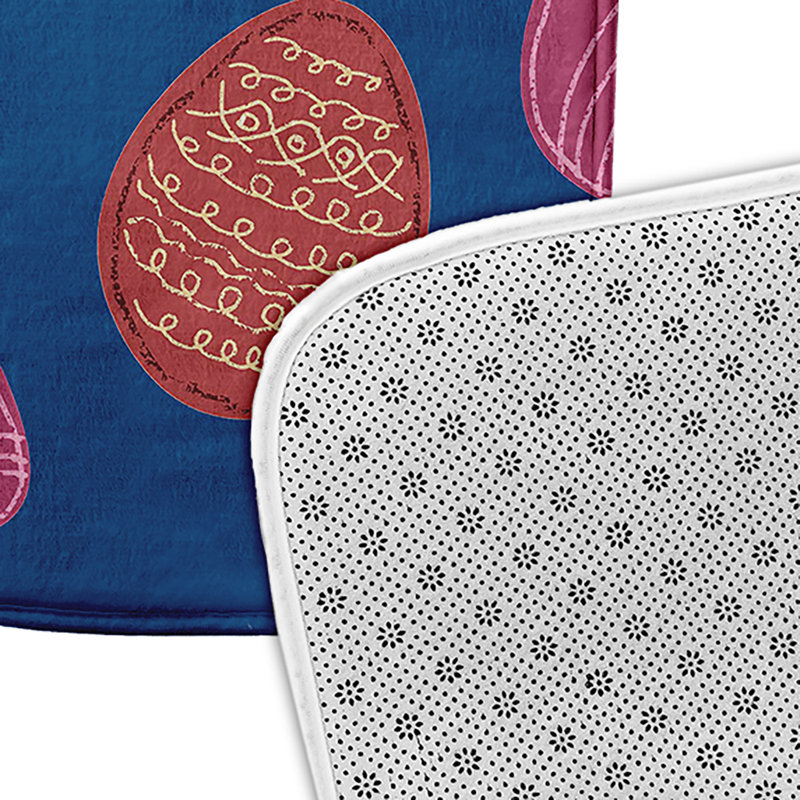 Tapis de bain, L 17 po x L 24 po, Bleu