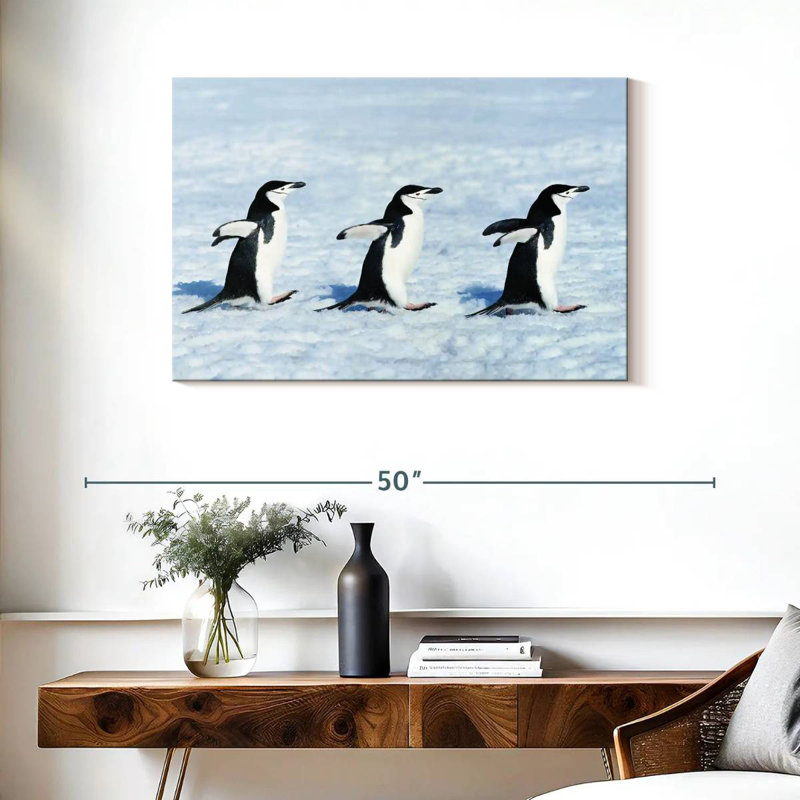 Pingouins d'hiver, H 24 po x l 36 po