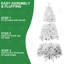 Arbre de Noël artificiel blanc de 9 pi avec fil mémoire, 1910 pointes denses, structure à charnières pour la décoration intérieure de fêtes d'appartements, conception d'apparence d'apparence complète et riche, partie de pièce secondaire appropriée,-1689521252