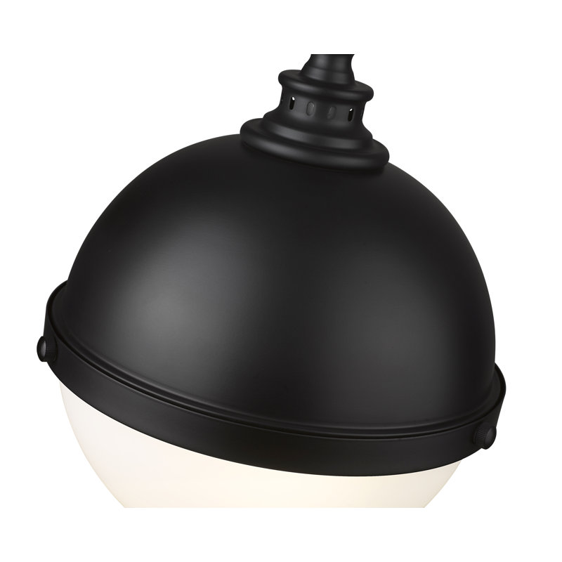 Luminaire suspendu 2 lumières Airielle, H 15,25 po x l 11,25 po, Noir mat