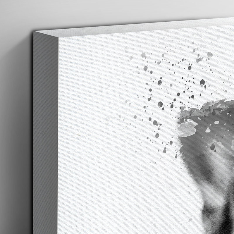  'French Bulldog Dog' Graphic Art Print, 35cm H x 50cm W, Wrapped Canvas
