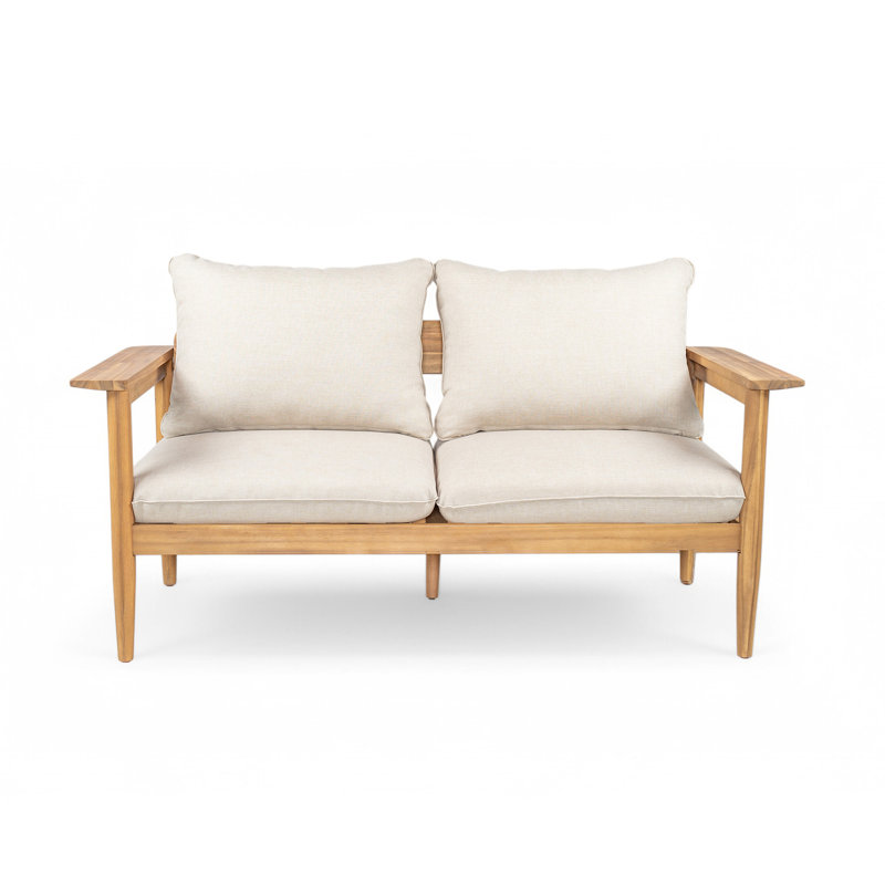 Causeuse d'extérieur en bois d'acacia
