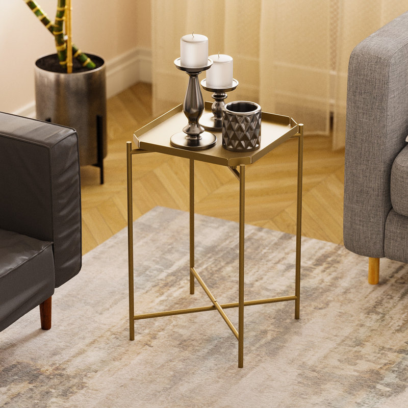 Glorias Coffee Table, 56" H x 46" W x 46" D, Gold