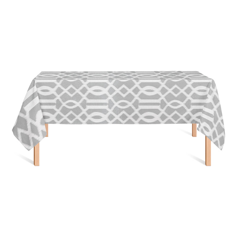 Tessa Geometric Tablecloth, Gray