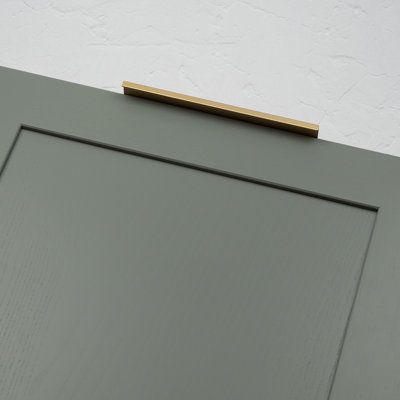 Brushed Brass Squared Edge Lip Pull Handles
