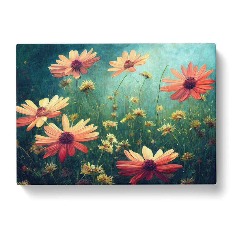 Mystical Wildflowers Floral - Wrapped Canvas, 35cm H x 50cm W x 3cm D