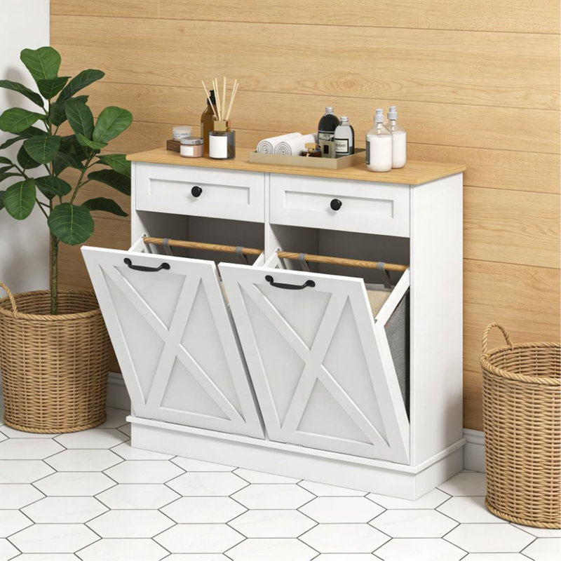 Armoire de rangement pour salle de bain, armoire à linge inclinable