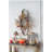 12.5" x 3" x 37.5" Metal Wall Art with Grid Pattern